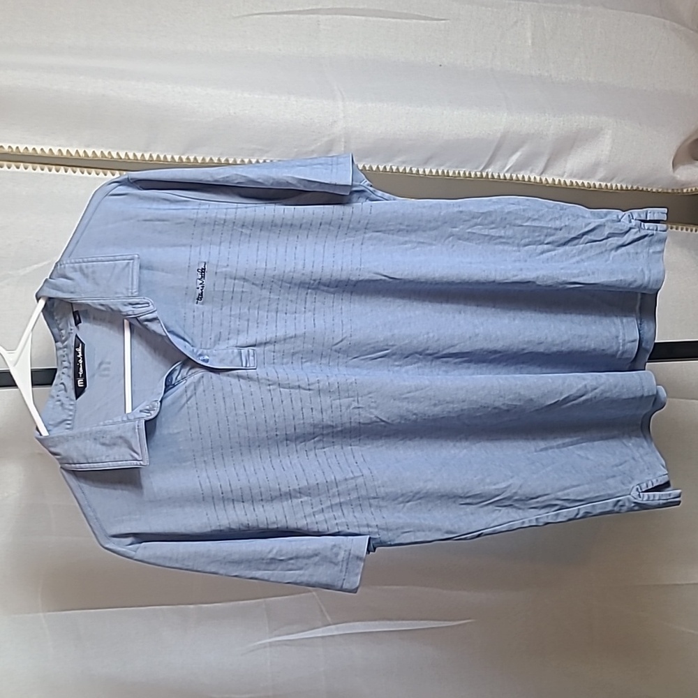 TRAVIS MATHEW JADEYLADY BABY CHEST PENCIL STRIPE SHIRT Large - Picture 2 of 5